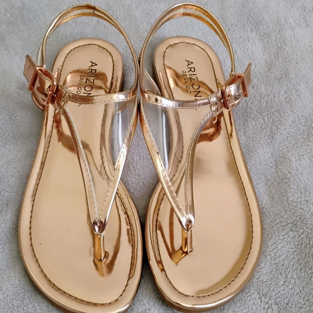 Arizona Jean Company Women's Gold Sandals
